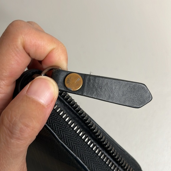 ■Authentic Burberry long wallet check round zipper long wallet PVC leather dark - Picture 10 of 10